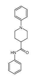4-Piperidinecarboxamide, N,1-diphenyl- 结构式