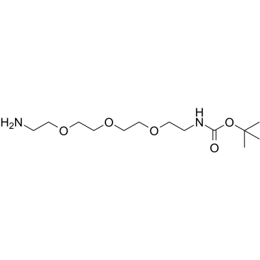 N-Boc-1,11-二氨基-3,6,9-三氧杂十一烷 结构式
