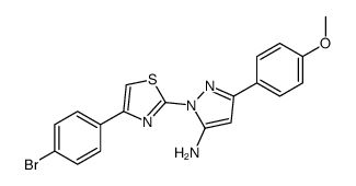 1-(4-(4-溴苯基)-2-噻唑基)-3-(4-甲氧基苯基)-1H-吡唑-5-胺 结构式