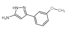 5-(3-甲氧基苯基)-2H-吡唑-3-胺 结构式