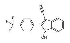 1H-Indole-3-carbonitrile, 1-hydroxy-2-[4-(trifluoromethyl)phenyl]- 结构式