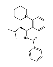 Benzenemethanamine, α-(2-methylpropyl)-N-[(1R)-1-phenylethyl]-2-(1-piperidinyl)-, (αS)- 结构式
