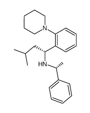 Benzenemethanamine, α-(2-methylpropyl)-N-[(1R)-1-phenylethyl]-2-(1-piperidinyl)-, (αR)- 结构式