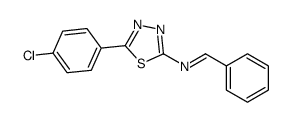 5-(4-氯苯基)-N-(苯亚甲基)-1,3,4-噻二唑-2-胺 结构式