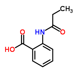 2-(丙酰基氨基)苯甲酸 结构式