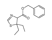 4-Thiazolecarboxylic acid, 5,5-diethyl-4,5-dihydro-, phenylmethyl ester 结构式