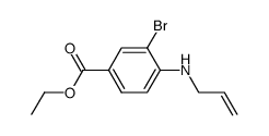 3-溴-4-(烯丙基氨基)苯甲酸乙酯 结构式