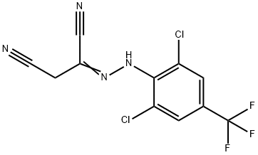2-[2-(2,6-二氯-4-三氟甲基苯基)亚肼基]丁二腈 结构式