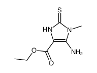 1H-Imidazole-4-carboxylic acid, 5-amino-2,3-dihydro-1-methyl-2-thioxo-, ethyl ester 结构式