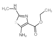 5-氨基-2-(甲氨基)噻唑-4-羧酸乙酯 结构式