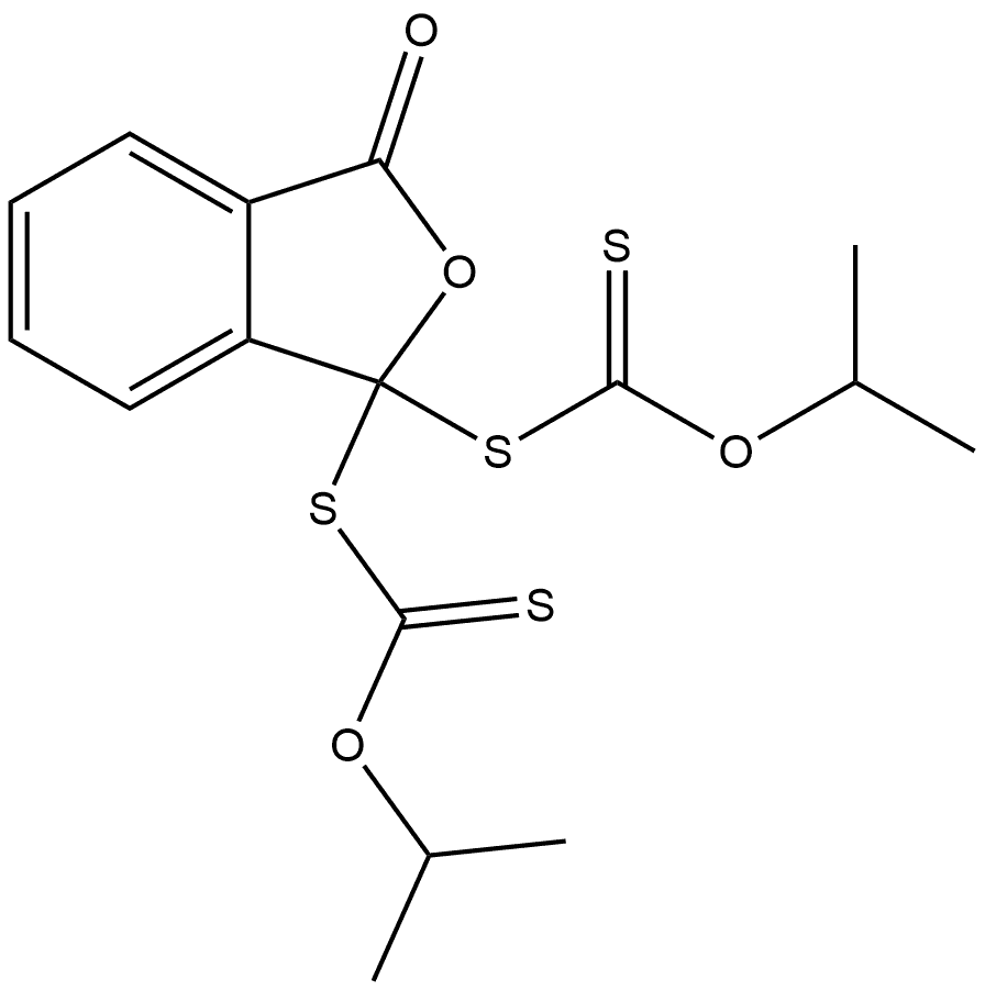 Carbonodithioic acid, S,S'-(3-oxo-1(3H)-isobenzofuranylidene) O,O'-bis(1-methylethyl) ester (9CI) 结构式