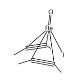 双[(2,3-η)-2-丁炔]碘代氧代铼 结构式