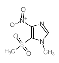 1-甲基-5-(甲磺酰基)-4-硝基-1H-咪唑 结构式
