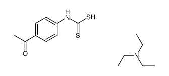 Carbamodithioic acid, N-(4-acetylphenyl)-, compd. with N,N-diethylethanamine (1:1) 结构式