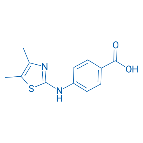 4-(4,5-二甲基噻唑-2-基氨基)苯甲酸 结构式
