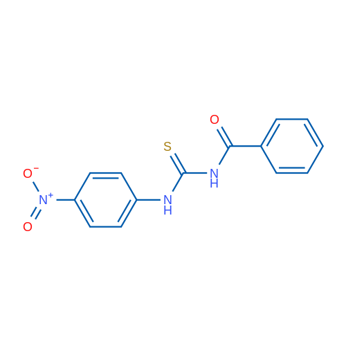 N-Benzoyl-N'-(4-nitrophenyl)thiourea 结构式