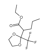 α-丙基-2-(三氟甲基)-1,3-二氧戊环-2-乙酸乙酯 结构式
