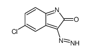 5-氯-3-重氮-1,3-二氢-2H-吲哚-2-酮 结构式