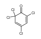 2,2,4,6-四氯-3,5-环己二烯-1-酮 结构式