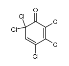 2,3,4,6,6-五氯-2,4-环己二烯-1-酮 结构式