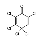 2,3,4,4,6-五氯-2,5-环己二烯-1-酮 结构式