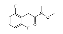 2-(2,6-二氟苯基)-N-甲氧基-N-甲基乙酰胺 结构式
