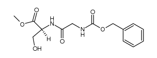 Serine, N-[N-[(phenylmethoxy)carbonyl]glycyl]-, methyl ester (9CI) 结构式