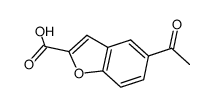 5-乙酰基苯并呋喃-2-羧酸 结构式