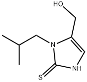 1,3-二氢-5-(羟甲基)-1-(2-甲基丙基)-2H-咪唑-2-硫酮 结构式