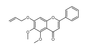 5,6-Dimethoxy-2-phenyl-7-(2-propen-1-yloxy)-4H-1-benzopyran-4-one 结构式