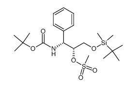 Carbamic acid, [(1R,2R)-3-[[(1,1-dimethylethyl)dimethylsilyl]oxy]-2-[(methylsulfonyl)oxy]-1-phenylpropyl]-, 1,1-dimethylethyl ester (9CI) 结构式