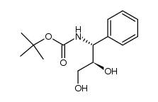 Carbamic acid, [(1R,2R)-2,3-dihydroxy-1-phenylpropyl]-, 1,1-dimethylethyl ester (9CI) 结构式