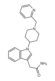 2-(1-(1-(吡啶-2-基甲基)哌啶-4-基)-1H-吲哚-3-基)乙酰胺 结构式