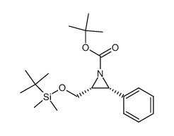 1-Aziridinecarboxylic acid, 2-[[[(1,1-dimethylethyl)dimethylsilyl]oxy]methyl]-3-phenyl-, 1,1-dimethylethyl ester, (2R,3R)- 结构式