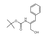 Carbamic acid, N-[(1Z)-1-(hydroxymethyl)-2-phenylethenyl]-, 1,1-dimethylethyl ester 结构式