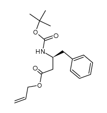 (S)-3-叔丁氧羰基氨基-4-苯基丁酸烯丙酯 结构式