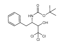 Carbamic acid, N-[(1S)-3,3,3-trichloro-2-hydroxy-1-(phenylmethyl)propyl]-, 1,1-dimethylethyl ester 结构式