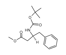 Benzenebutanoic acid, β-[[(1,1-dimethylethoxy)carbonyl]amino]-, methyl ester, (βS)- 结构式