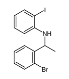 2-溴-N-(2-碘苯基)-α-甲基苯甲胺 结构式