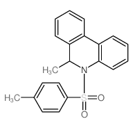 Phenanthridine, 5,6-dihydro-6-methyl-5-[(4-methylphenyl)sulfonyl]- 结构式