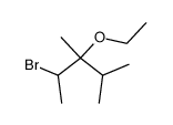 2-溴-3-乙氧基-3,4-二甲基戊烷 结构式