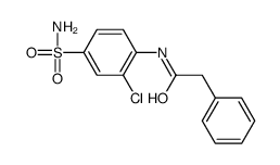 Benzeneacetamide, N-[4-(aminosulfonyl)-2-chlorophenyl]- 结构式
