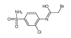 N-[4-(氨基磺酰基)-2-氯苯基]-2-溴乙酰胺 结构式