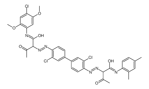 Butanamide, N-(4-chloro-2,5-dimethoxyphenyl) -2-[[3,3'-dichloro-4'-[[1-[[(2,4-dimethylphenyl )amino]carbonyl]-2-oxopropyl]azo][1,1'-bipheny l]-4-yl]azo]-3-oxo- 结构式