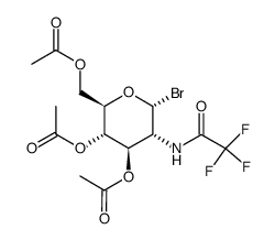 α-D-Glucopyranosyl bromide, 2-deoxy-2-[(2,2,2-trifluoroacetyl)amino]-, 3,4,6-triacetate 结构式