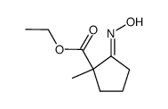 Cyclopentanecarboxylic acid, 2-(hydroxyimino)-1-methyl-, ethyl ester 结构式