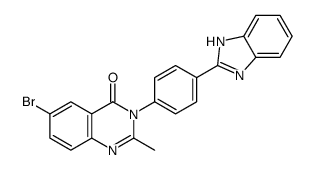 4(3H)-Quinazolinone, 3-[4-(1H-benzimidazol-2-yl)phenyl]-6-bromo-2-methyl- 结构式