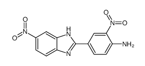 2-硝基-4-(6-硝基-1H-苯并咪唑-2-基)苯胺 结构式