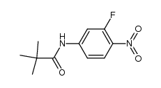N-(3-氟-4-硝基苯基)-2,2-二甲基丙酰胺 结构式