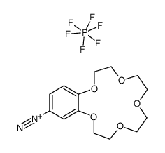 4'-苯并-15-冠醚-5-重氮六氟磷酸盐 结构式